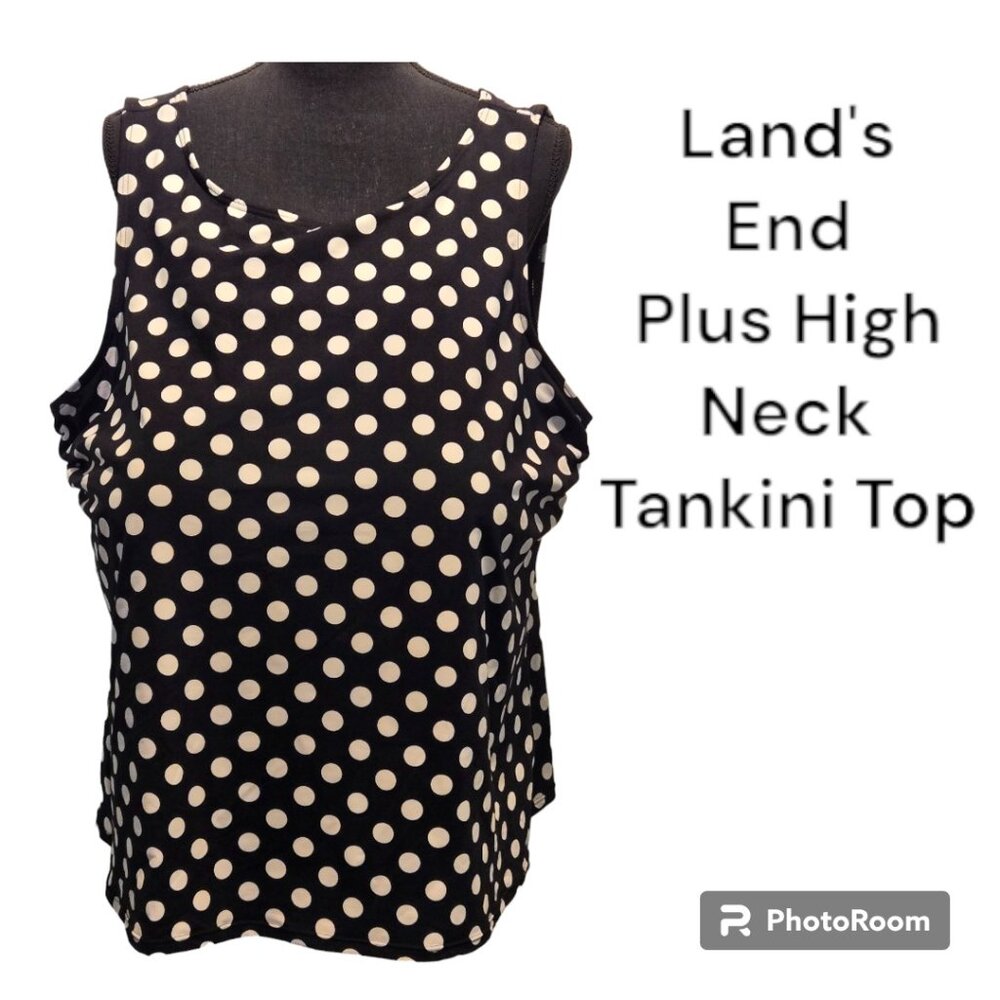 LANDS’ END High Neck Tankini Swim Top - Plus